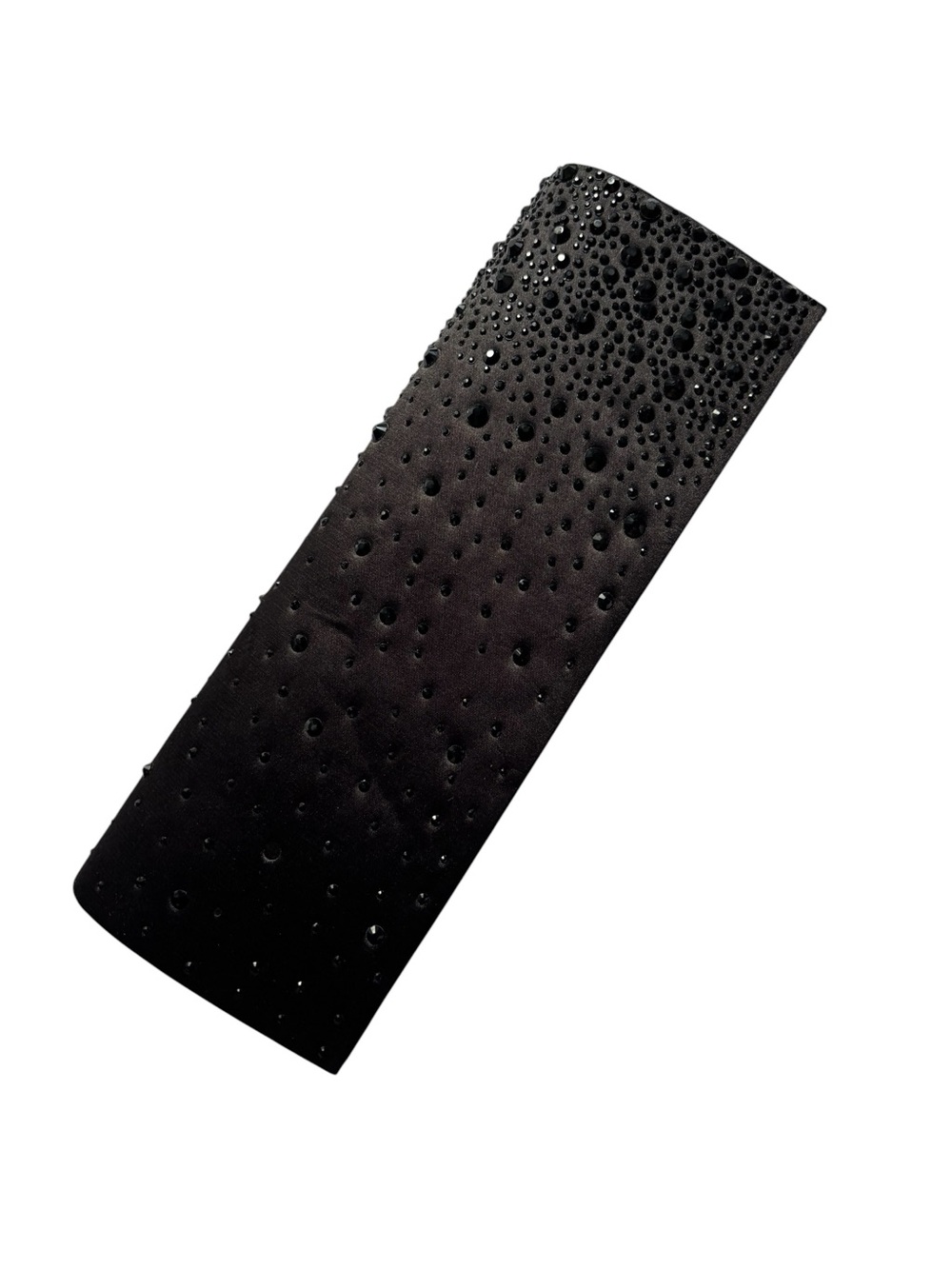 Lulu Townsend Black Crystal-Studded Clutch